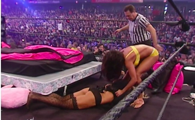 Believe it or not, Las Vegas hosted the last lingerie pillow fight in WWE history