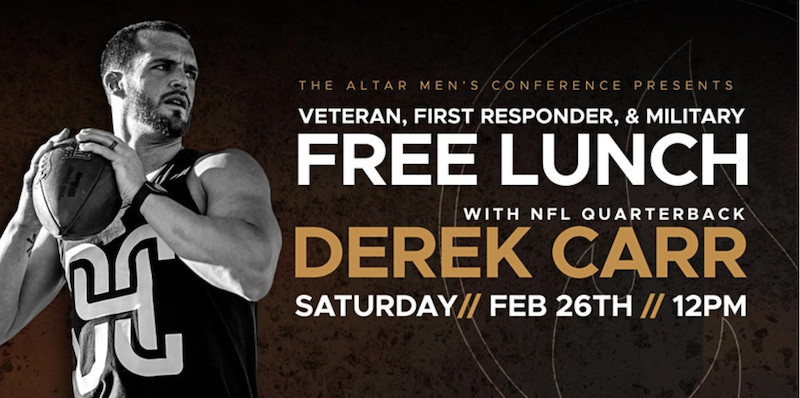Derek Carr Hosts Lunch For Veterans