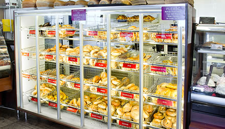 bagel store display