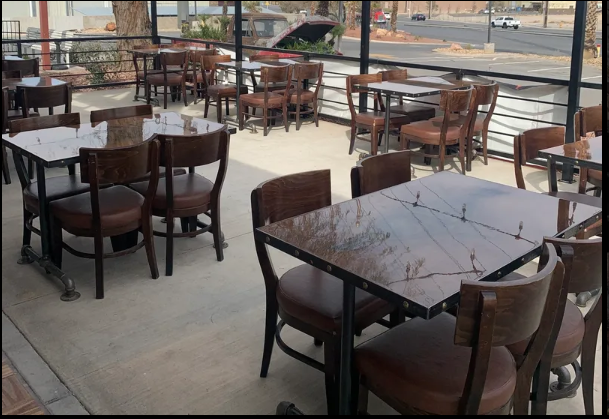 patio at bbq restaurant in las vegas