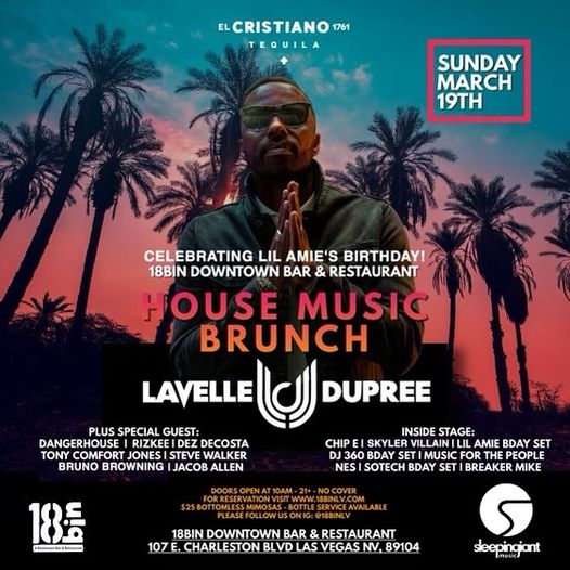 More than a dozen DJs were on the docket for the March 19, 2023 edition of House Music Brunch at 18bin.