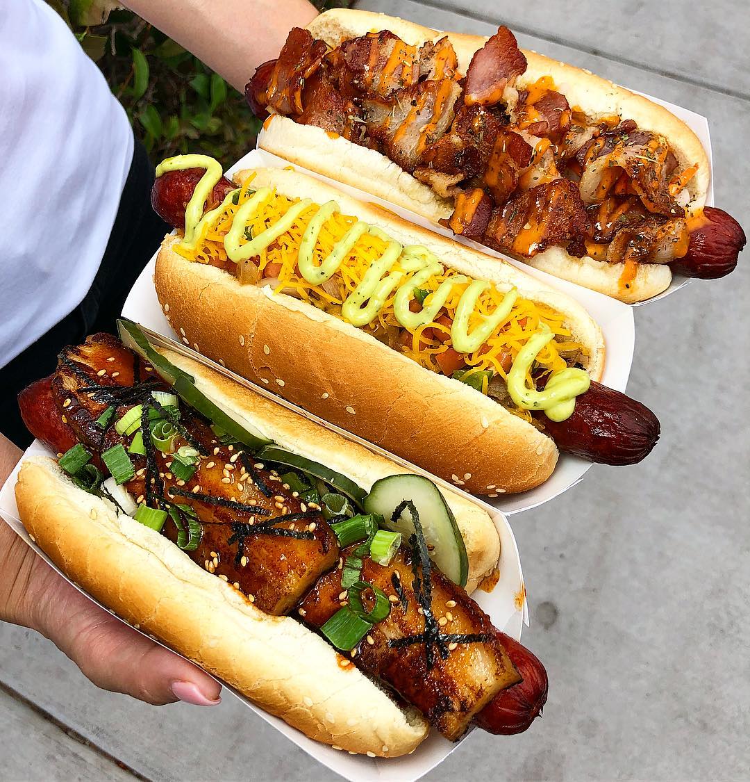 Try a Loaded Hot Dog at Buldogis