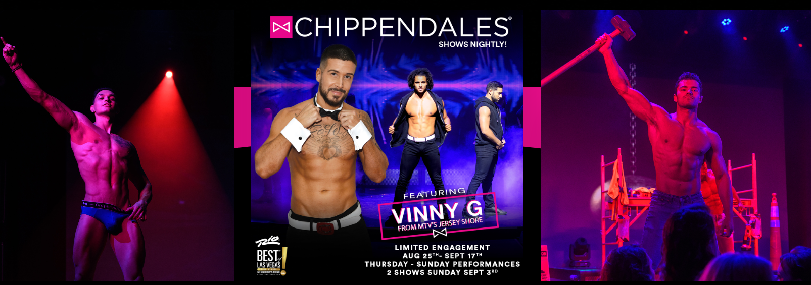 Chippendales and 'Vinny G.' Head for the Jersey Shore