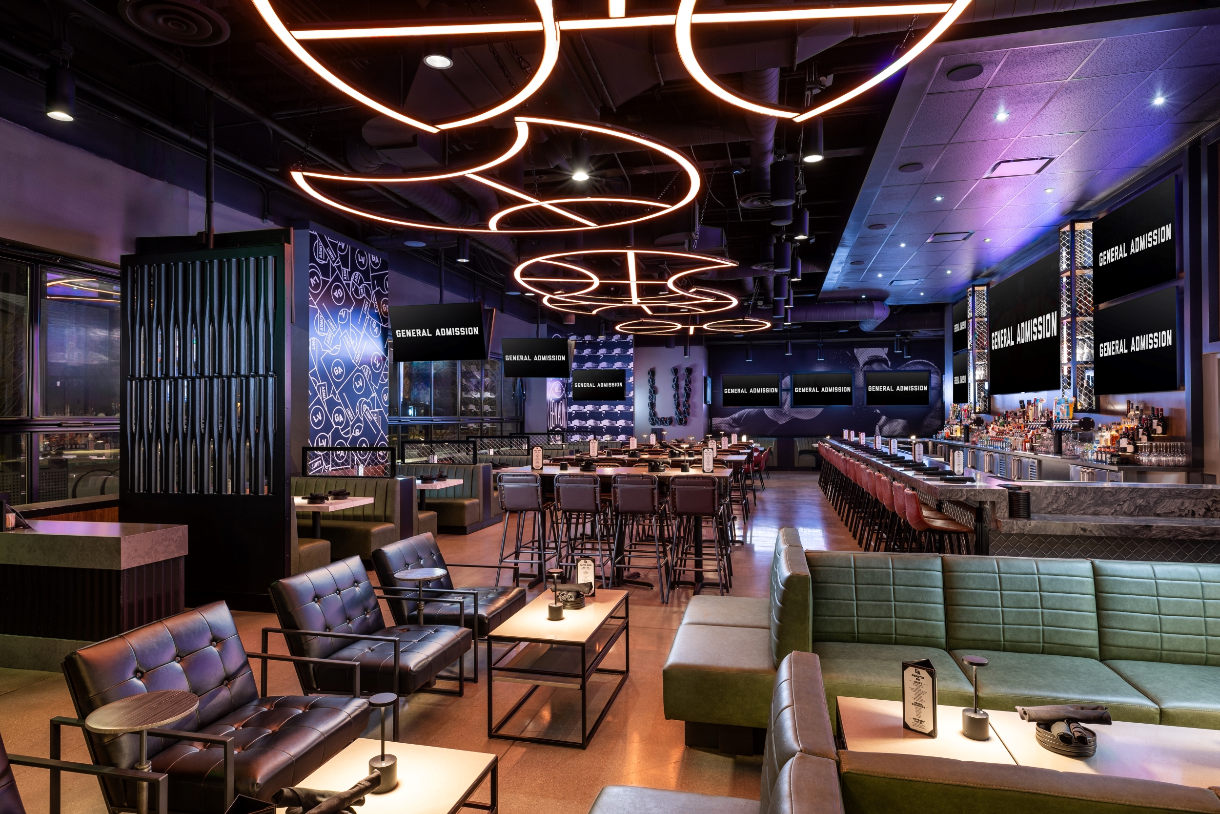 Image of the interior of General Admission sports bar in Las Vegas
