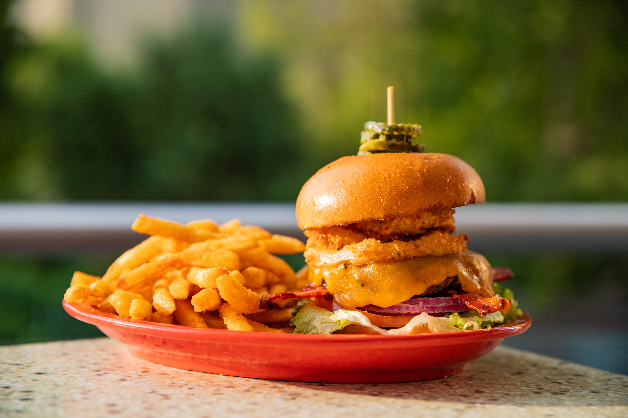 Image of the Jack & Coke BBQ Bacon Cheeseburger at Cabo Wabo Cantina in Las Vegas