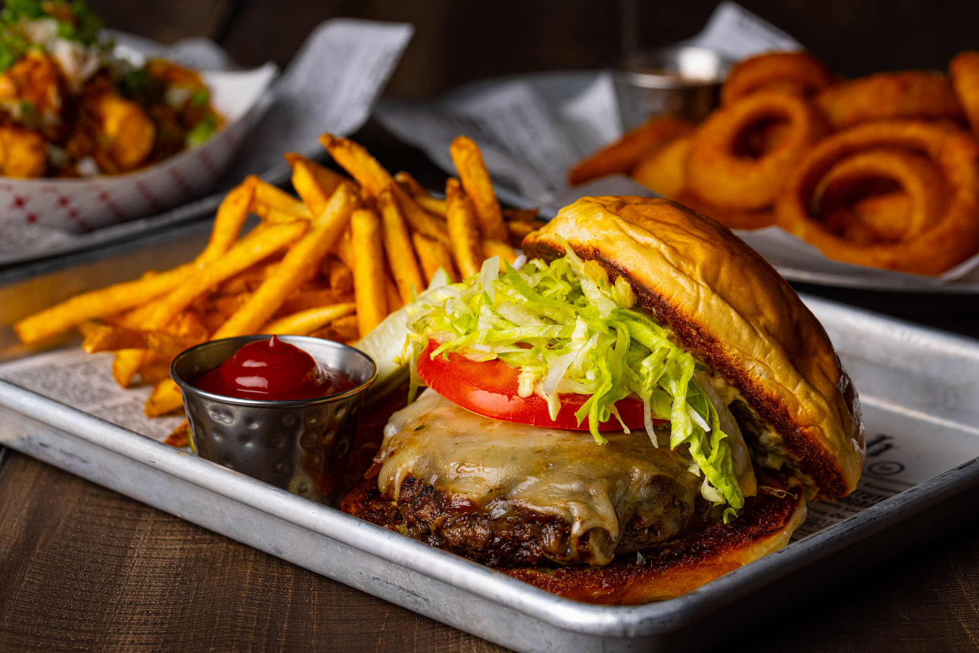 Image of the Tailgate Burger at Tailgate Social Sports Bar & Grill in Las Vegas