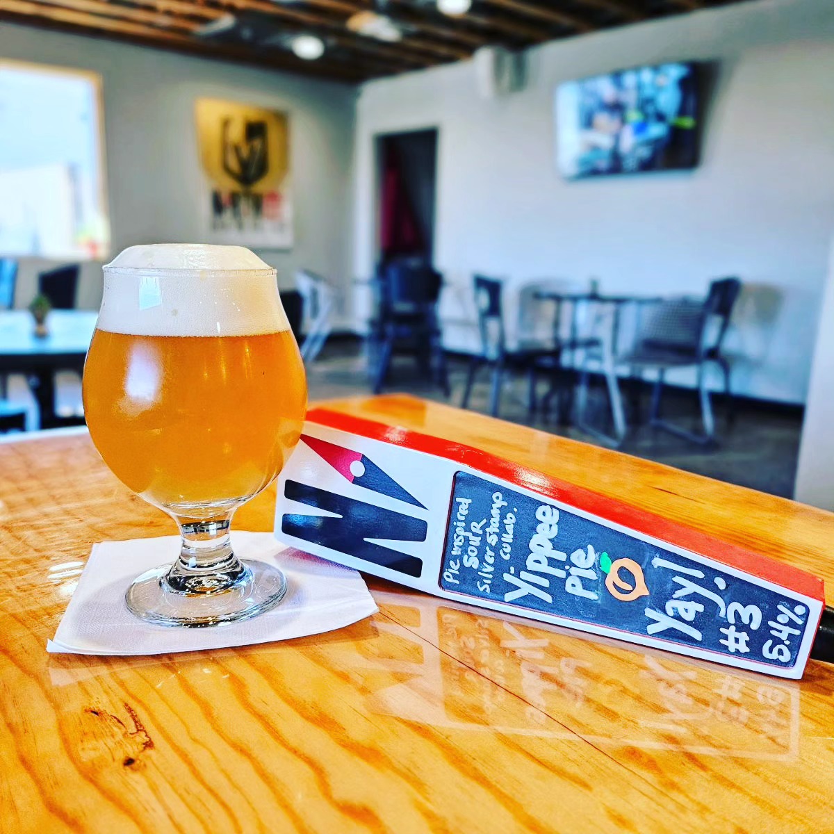 glass of beer on table 