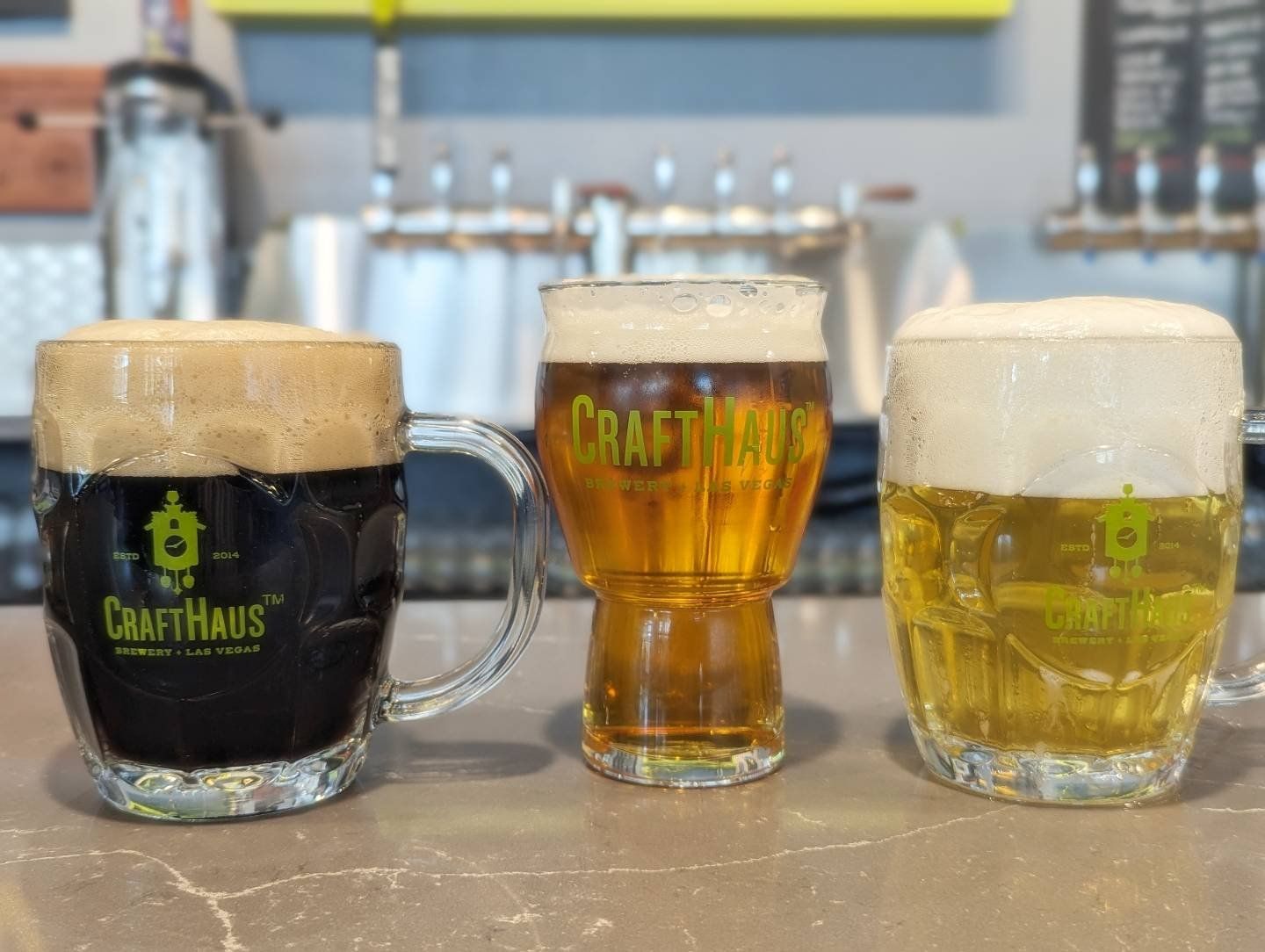 three glasses of beer