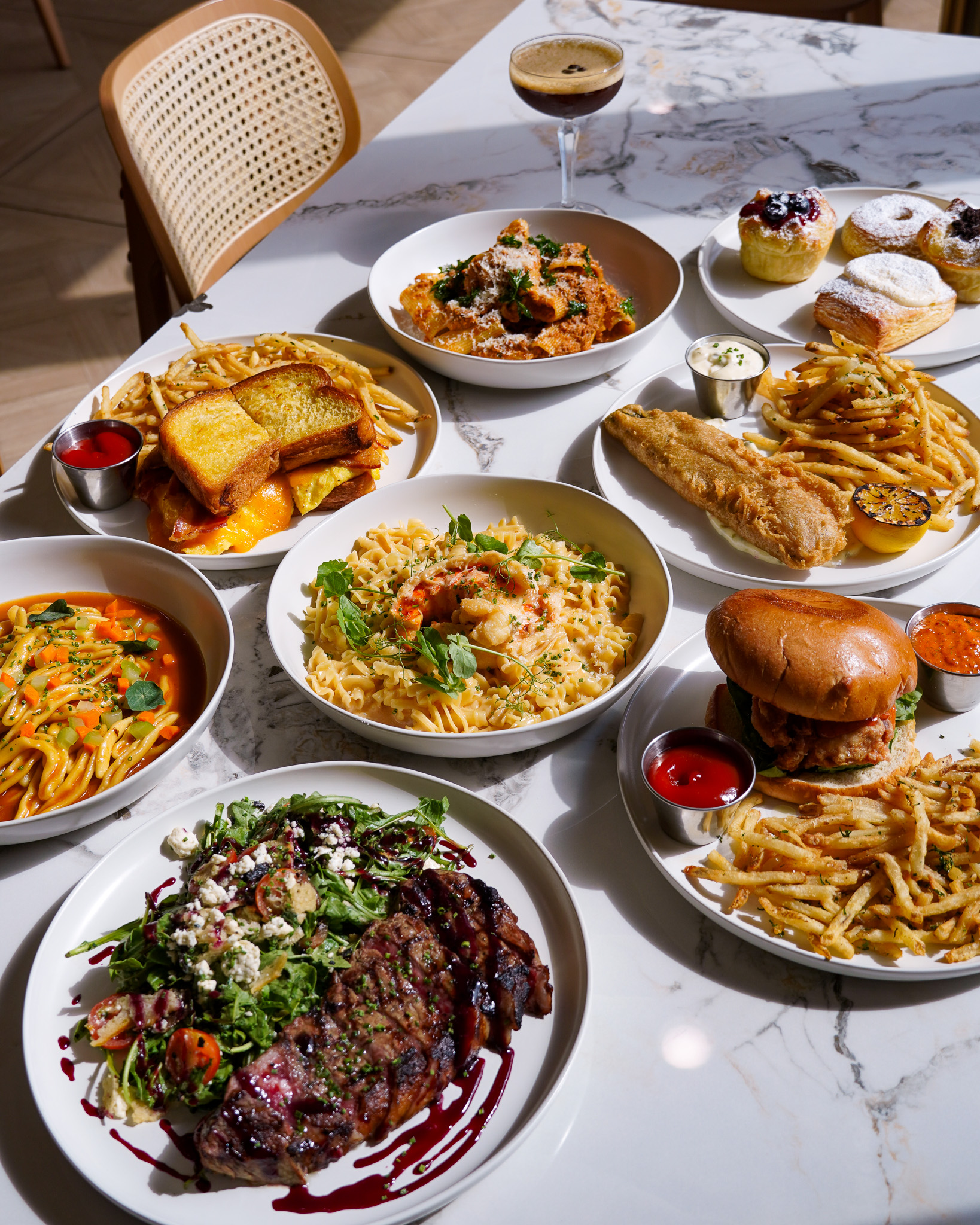 table covered with multiple dishes 