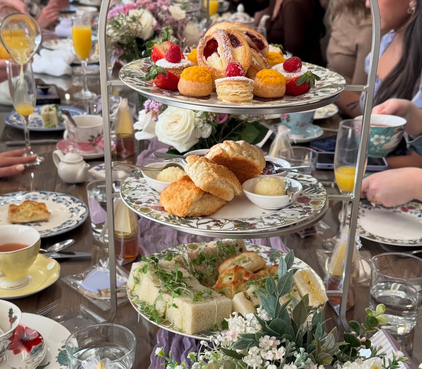 afternon tea spread at The Cobblestone Cottage 
